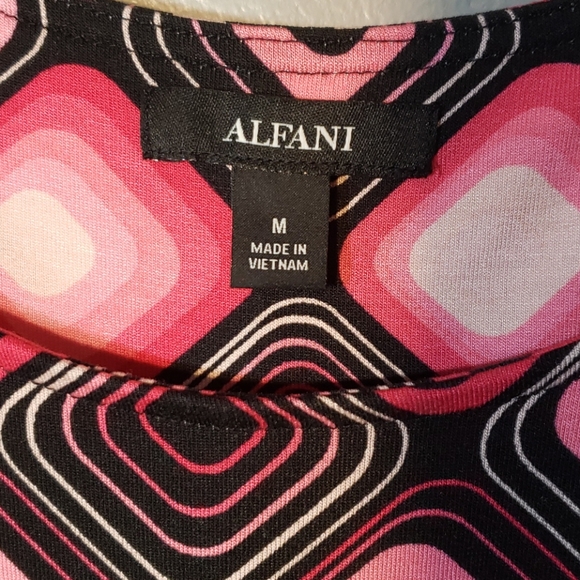 Alfani printed short sleeve top - Picture 3 of 4